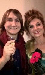 Fashion show. Simona Prasková a její PR agent Ondřej Spýťa Syrový.